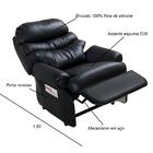 Poltrona Do Papai Reclinável Barão Corano Com Mocho Preto