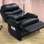 Poltrona Do Papai Reclinável Barão Corano Com Mocho Preto