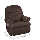 Poltrona Do Papai Reclinável Barão Suede Marrom