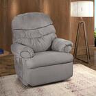 Poltrona Do Papai Reclinável Barão Suede Marrom