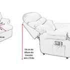 Poltrona Do Papai Reclinável Barão Suede Marrom