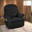 Poltrona Do Papai Reclinável Barão Suede Preto