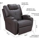 Poltrona Do Papai Reclinável Barcelona Corano Marrom Motoriza