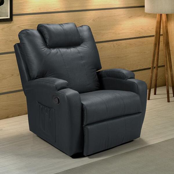 Poltrona Do Papai Reclinável Barcelona Zero Wall Corano Preto