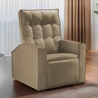 Poltrona Do Papai Reclinável Bege Em Veludo Berlian