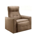 Poltrona Do Papai Reclinável Bege Em Veludo Vecchio