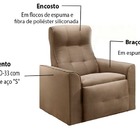 Poltrona Do Papai Reclinável Bege Em Veludo Vecchio