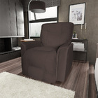 Poltrona Do Papai Reclinável Benjamin Suede Marrom Carolina E