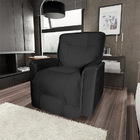 Poltrona Do Papai Reclinável Benjamin Suede Preto Carolina Es