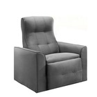 Poltrona Do Papai Reclinável Cinza Em Veludo Vecchio