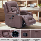 Poltrona Do Papai Reclinável Com Massagem E Balanço Giratória