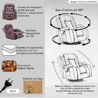 Poltrona Do Papai Reclinável Com Massagem E Balanço Giratória