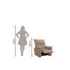 Poltrona Do Papai Reclinável Copenhagen Veludinho Capuccino -