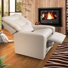 Poltrona Do Papai Reclinável Corino Bege Pequim Shop Jm