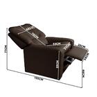 Poltrona Do Papai Reclinável Corino Marrom Pequim Shop Jm