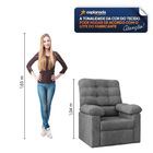 Poltrona Do Papai Reclinável Decorativa Konfort Para Sala Sue