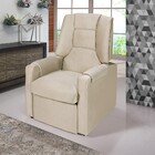 Poltrona Do Papai Reclinável Divah Sued Areia - Gran Belo