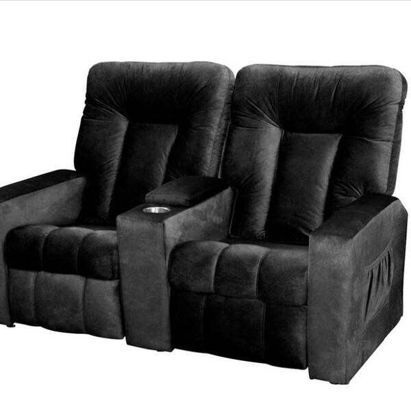 Poltrona Do Papai Reclinável Dupla Jetta - Preto Pena