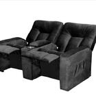 Poltrona Do Papai Reclinável Dupla Jetta - Preto Pena