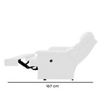 Poltrona Do Papai Reclinável Elétrica Alana J01 Suede Branco