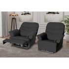 Poltrona Do Papai Reclinável Elétrica Alana J01 Suede Cinza