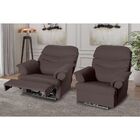 Poltrona Do Papai Reclinável Elétrica Alana J01 Suede Marrom