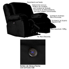 Poltrona Do Papai Reclinável Elétrica Com Entrada Usb Magnum