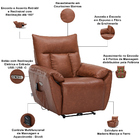 Poltrona Do Papai Reclinável Elétrica Com Massagem E Aquecime