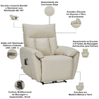 Poltrona Do Papai Reclinável Elétrica Com Massagem E Aquecime