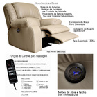 Poltrona Do Papai Reclinável Elétrica Com Massagem E Usb Magn