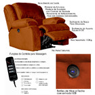 Poltrona Do Papai Reclinável Elétrica Com Massagem E Usb Magn