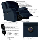 Poltrona Do Papai Reclinável Elétrica Com Massagem E Usb Magn