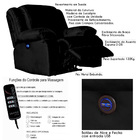 Poltrona Do Papai Reclinável Elétrica Com Massagem E Usb Magn