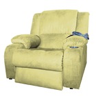 Poltrona Do Papai Reclinável Elétrica Em Suede Barao Amarelo