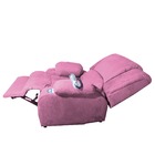 Poltrona Do Papai Reclinável Elétrica Em Suede Barao Rosa