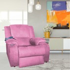 Poltrona Do Papai Reclinável Elétrica Em Suede Barao Rosa