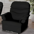 Poltrona Do Papai Reclinável Elétrica Império Suede Preto Pre