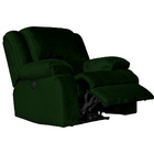 Poltrona Do Papai Reclinável Elétrica Magnum Veludo Verde G23