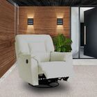 Poltrona Do Papai Reclinável Giratória Com Balanço Doha Couro