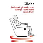 Poltrona Do Papai Reclinável Giratória Com Balanço Doha Couro