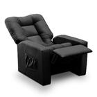Poltrona Do Papai Reclinável Ibiza Suede Preto Mirra Decor
