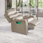 Poltrona Do Papai Reclinavel Ibiza Tecido Veludo Palha - Luap