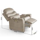 Poltrona Do Papai Reclinavel Ibiza Tecido Veludo Palha - Luap