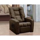 Poltrona Do Papai Reclinável Irlanda Suede Marrom Madelina De