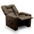 Poltrona Do Papai Reclinável Irlanda Suede Marrom Madelina De
