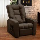 Poltrona Do Papai Reclinável Itália Corino Marrom Adonai Esto