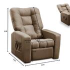Poltrona Do Papai Reclinável Itália Suede Cappuccino Adonai E