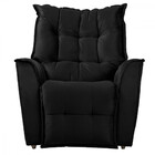 Poltrona Do Papai Reclinável King Veludo Preto - Star Confort