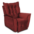 Poltrona Do Papai Reclinável Kit 2 Ruthi Veludo Marsala L05 -