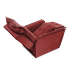 Poltrona Do Papai Reclinável Kit 2 Ruthi Veludo Marsala L05 -